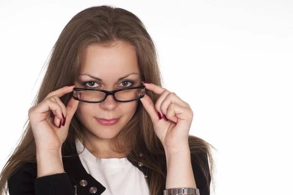 Lány szemüveggel — Stock Fotó