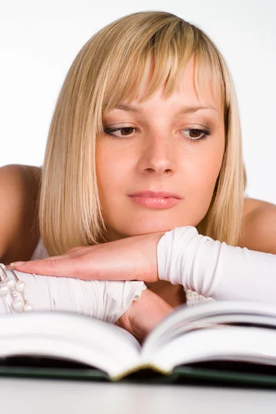 Nice girl reading — Zdjęcie stockowe