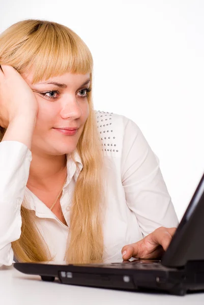 Buena chica trabajando — Foto de Stock