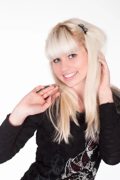 Cute blonde posing Stock Photo