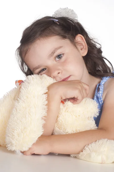 Little girl with toy — Stock Photo, Image