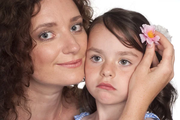 Portrait of mom and her child — Stock Photo, Image
