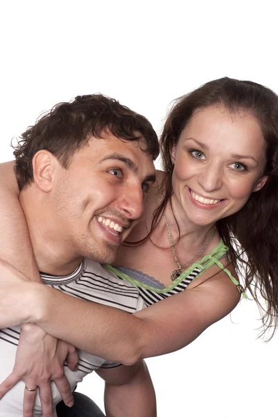 Roztomilý pár, s úsměvem — Stock fotografie