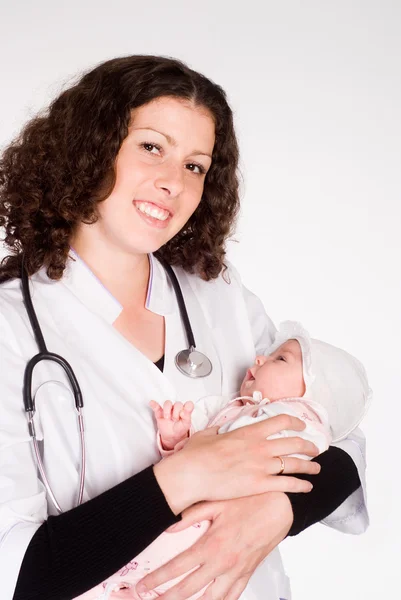 Médico e bebê — Fotografia de Stock