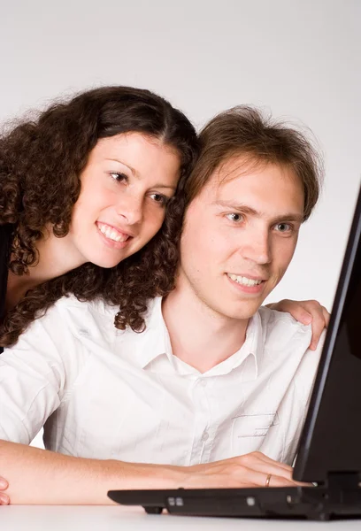 Young couple working — Stock Photo, Image