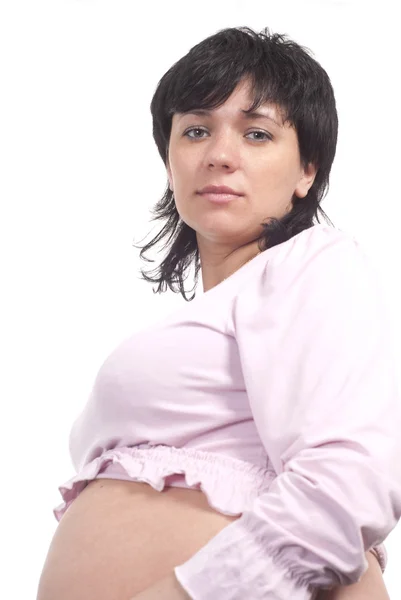 Těhotné břicho portrét — Stock fotografie