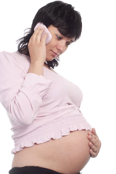 妊娠中の女性が立っています。 — ストック写真