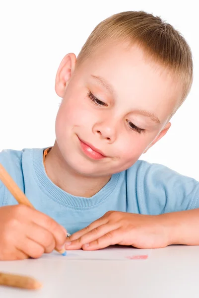 Bonito menino desenho — Fotografia de Stock