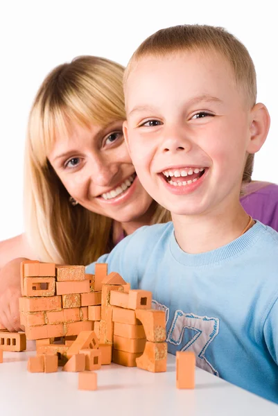 Mom and son playing — Stock Photo, Image