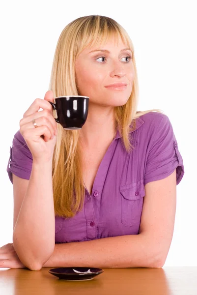 Woman with cup — Stock Photo, Image