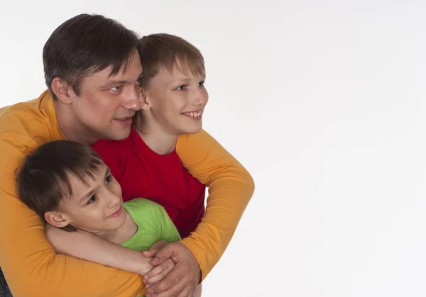 Baba ve iki oğlu — Stok fotoğraf