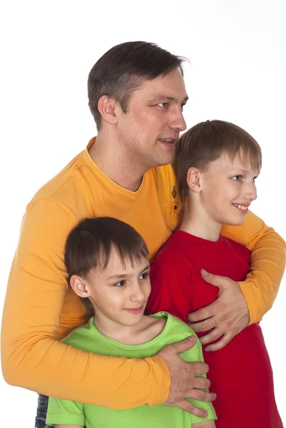Apa és két fia — Stock Fotó
