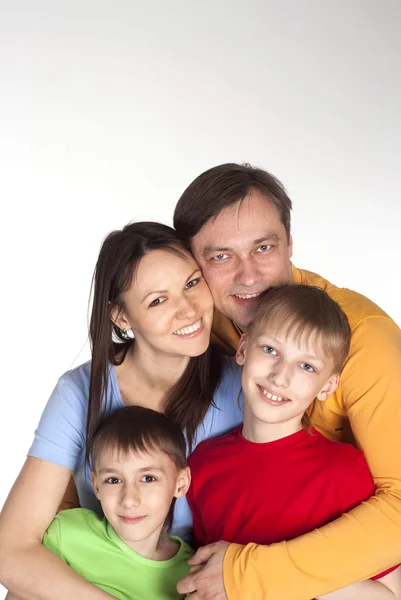 Bella famiglia di un quattro — Foto Stock