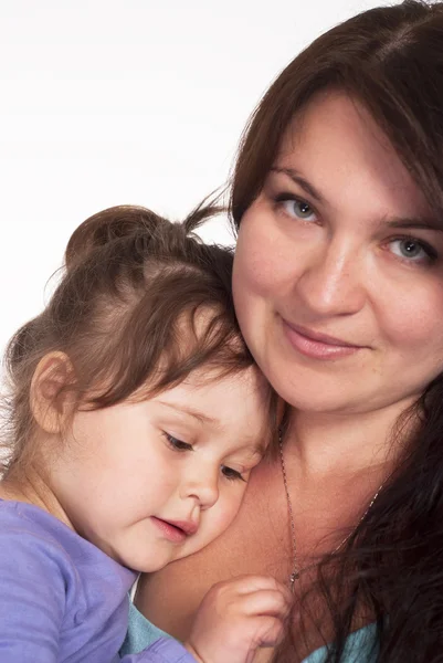 Cute mom and daughter portrait — Stock Photo, Image