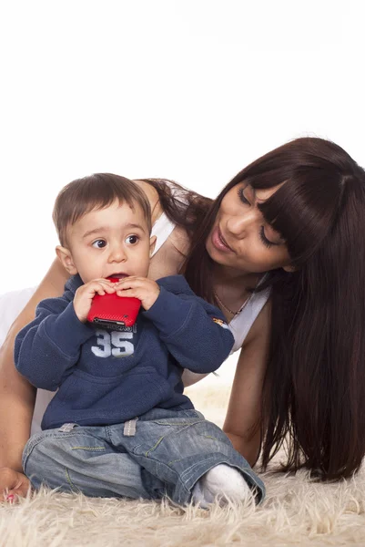 Portrait of a mom and child — Stock Photo, Image