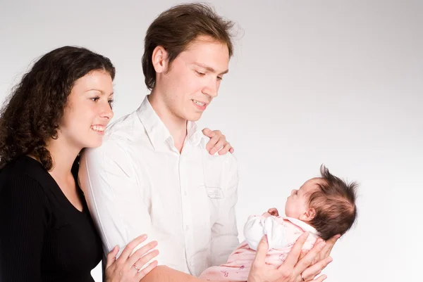 Family with baby — Stock Photo, Image