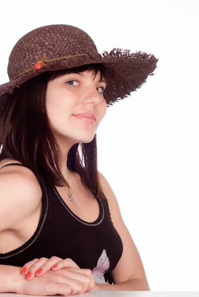 Ragazza in cappello — Foto Stock