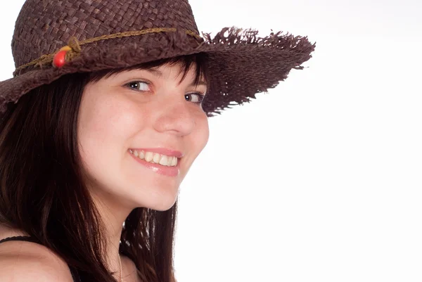 Девушка в шляпе — стоковое фото