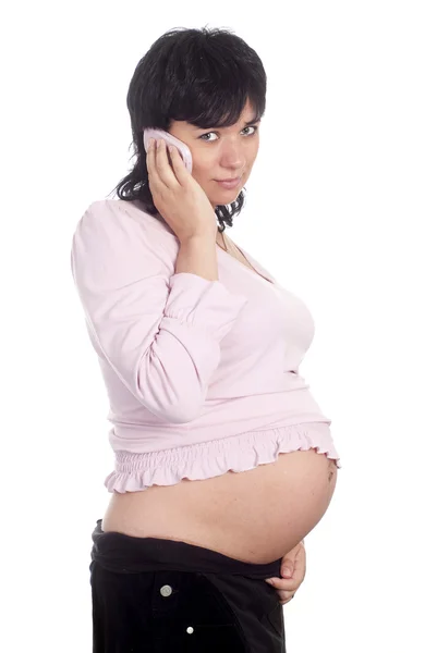 妊娠中の女性が立っています。 — ストック写真