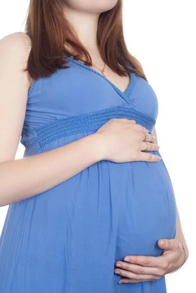 Hamile kız ayakta — Stok fotoğraf