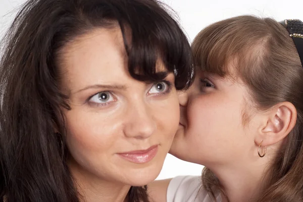 Mom and child whisper — Stock Photo, Image