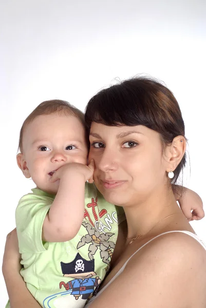 Mom holding her baby — Stock Photo, Image