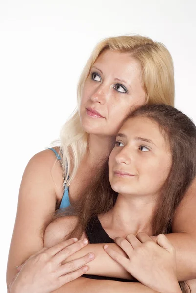 Young daughter with mom — Stock Photo, Image