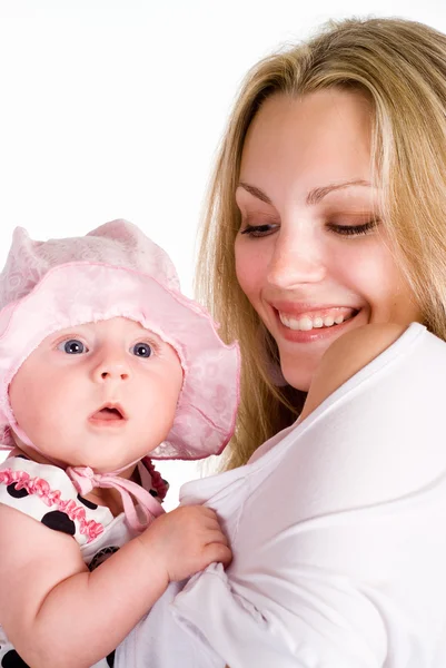 Pretty mom with baby — Stock Photo, Image