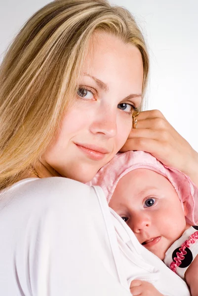 Şirin bebek ile anne — Stok fotoğraf
