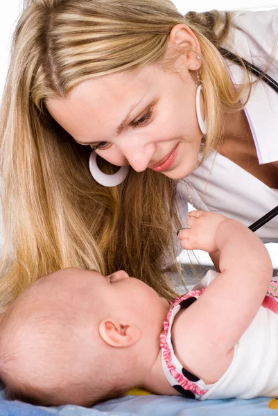 Nurse with baby — Stock Photo, Image