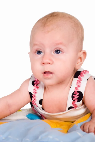 Cute baby on white — Stock Photo, Image
