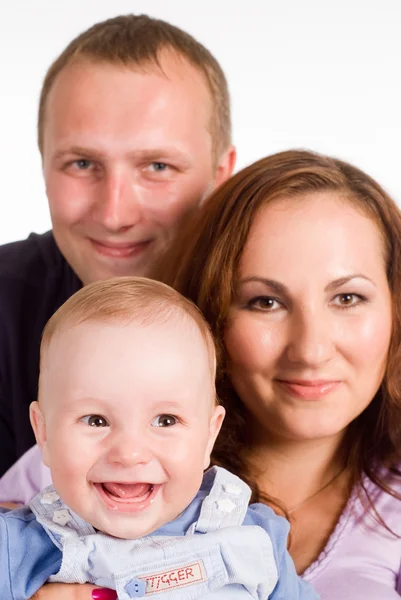 Lycklig familj av en tre — Stockfoto