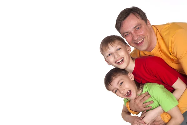 Dad and two sons Stock Image