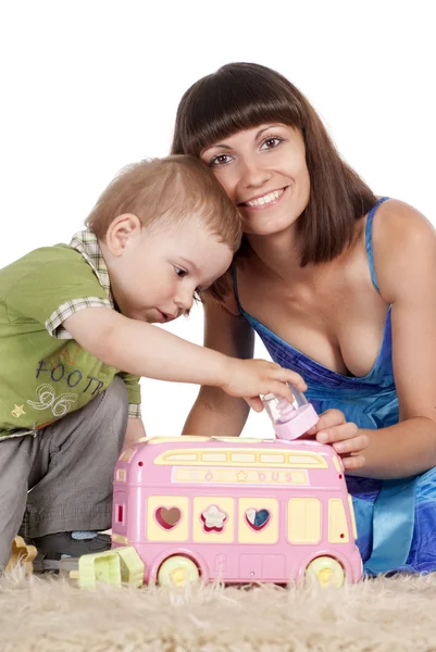 Mom and son playing — Stock Photo, Image