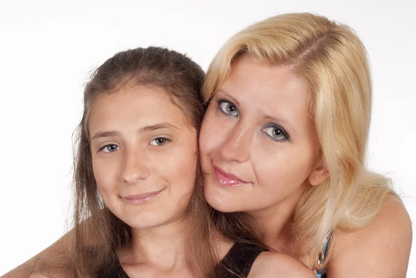 Unga dotter med mamma — Stockfoto