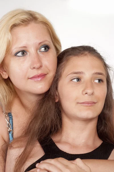 Young daughter with mom — Stock Photo, Image