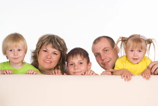 Rodina na pohovce — Stock fotografie