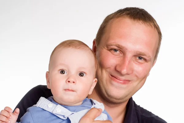 Glad pappa med son — Stockfoto