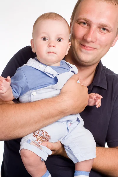 Glad pappa med son — Stockfoto