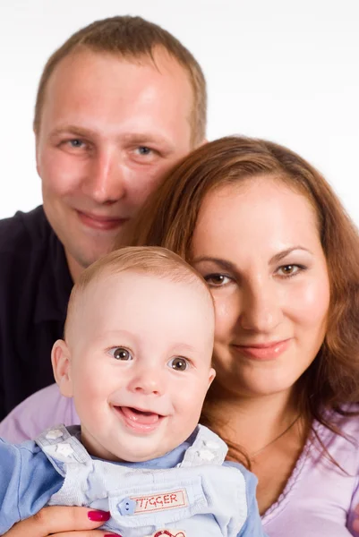 Šťastná rodina trojka — Stock fotografie