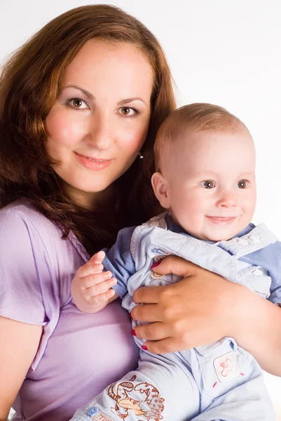 Šťastná maminka a syn — Stock fotografie