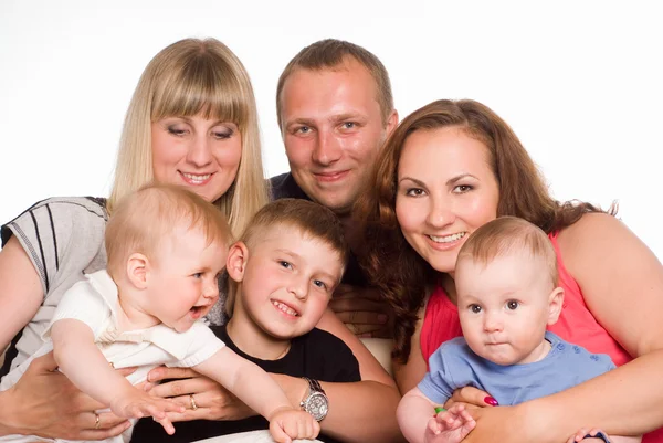 Семья из шести человек — стоковое фото