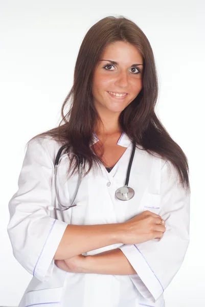 Söt sjuksköterska porträtt — Stockfoto