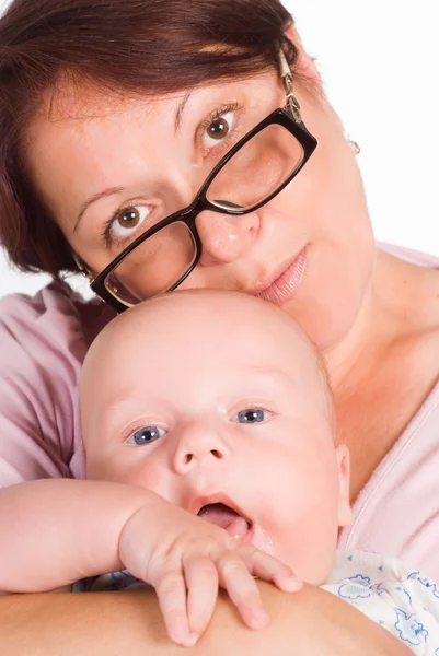 Granny with baby — Stock Photo, Image