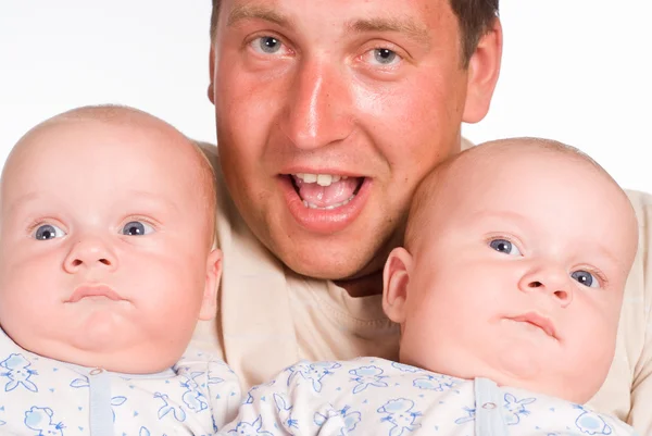 Papá con sus hijos —  Fotos de Stock