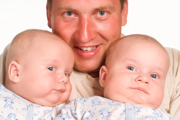Papá con sus hijos —  Fotos de Stock
