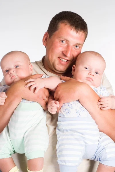 Papá con hijos —  Fotos de Stock