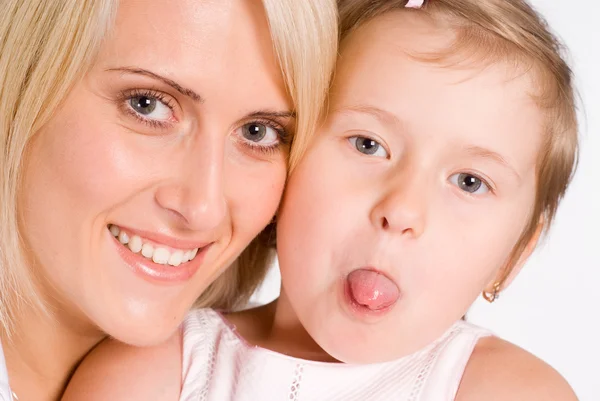 Mom and daughter portrait — Stock Photo, Image