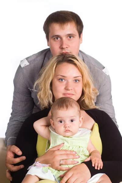 Ładny portret rodziny — Zdjęcie stockowe