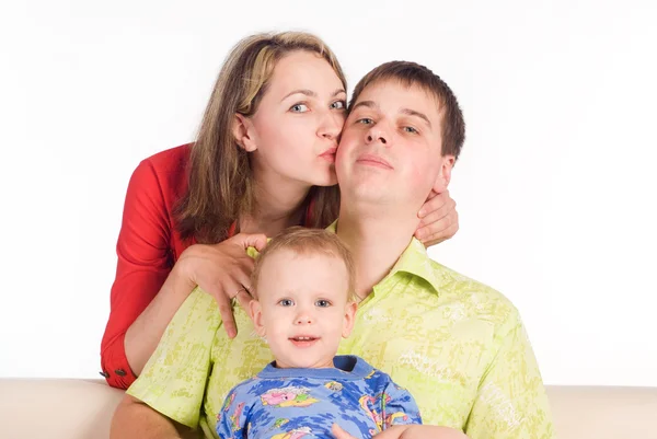 Pretty family portrait — Stockfoto